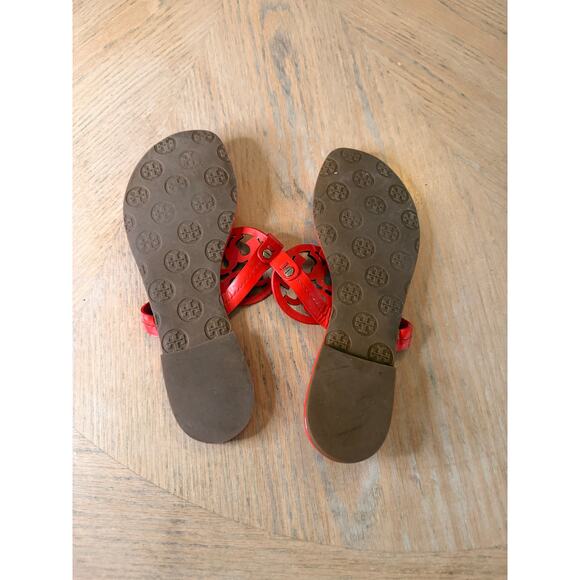 Tory Burch patent leather miller thong sandal in blazing red size 9 - Picture 8 of 12